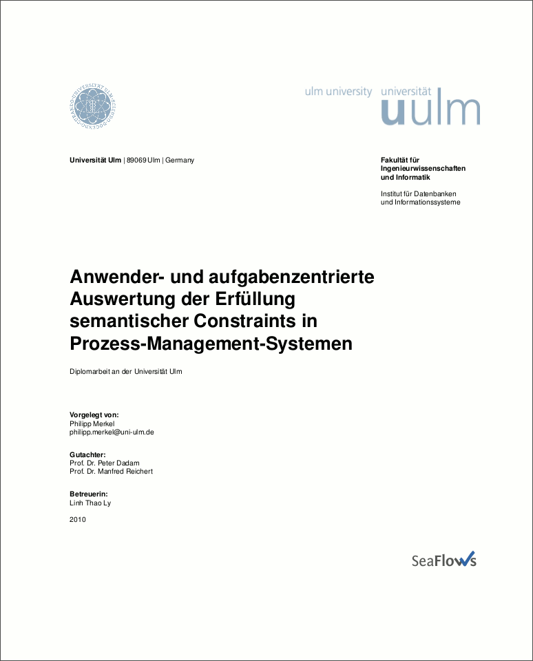 Deckblatt einer Publikation